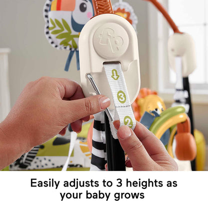 Fisher-Price Baby Bouncer Animal Activity Jumperoo With Music Lights Sounds And Developmental Toys For Infants