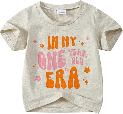 Baby Girl First Birthday Outfit 1st Birthday Shirt in My One Year Old Era Top