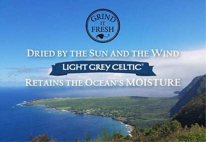 Celtic Sea Salt, Light Grey, with Grinder, 3 oz