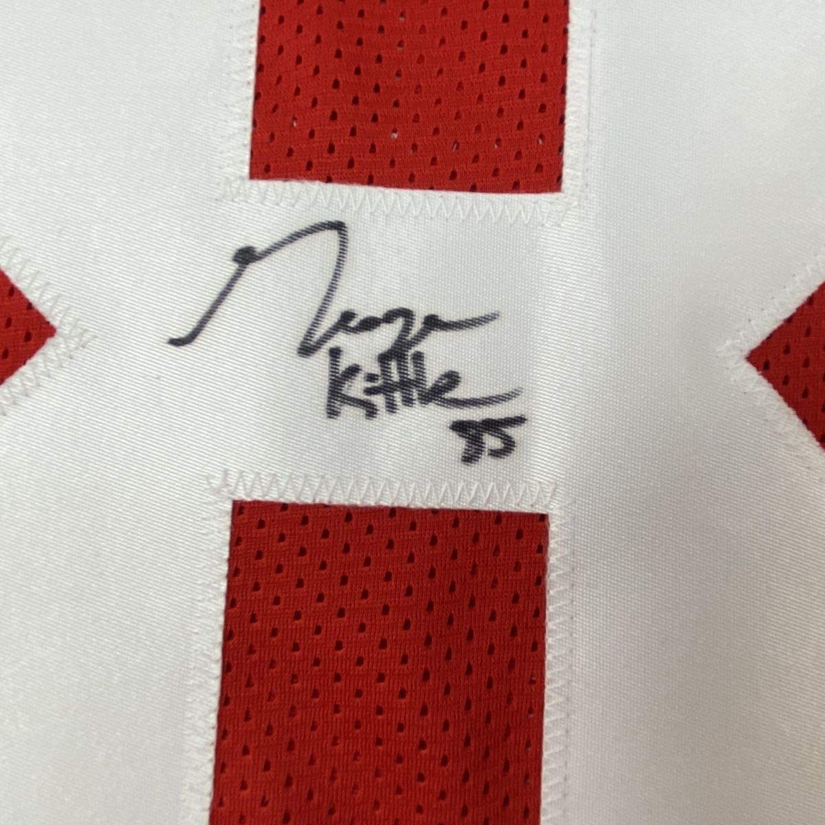 Autographed/Signed George Kittle San Francisco Red Football Jersey Beckett BAS COA