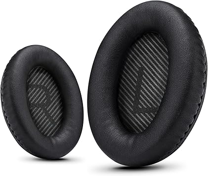 Premium Ear Pad Replacement for Bose Headphones Earpads, Compatible with Bose QuietComfort 35 ii /QC35 /QC25 /QC2 /QC15 /Ae2 /Ae2i /Ae2w /SoundTrue & SoundLink, by Krone Kalpasmos äóñ Classic Black