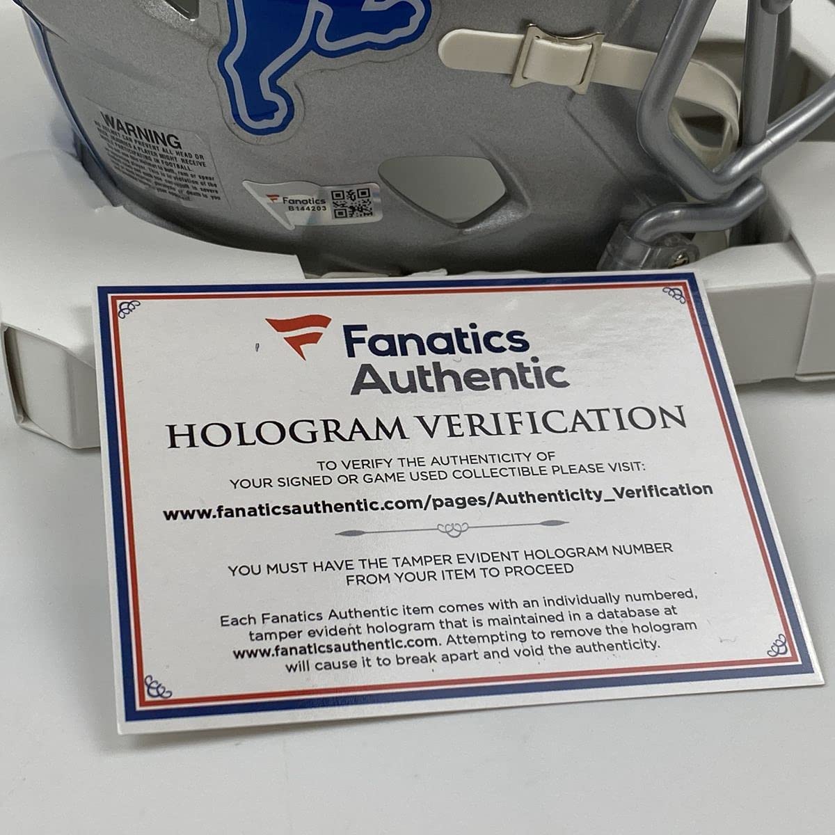 Autographed/Signed Penei Sewell Detroit Lions Mini Football Helmet Fanatics COA