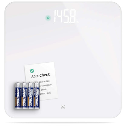 Greater Goods AccuCheck Scale for Body Weight, Bathroom Scale, Designed in St Louis, Ash Grey