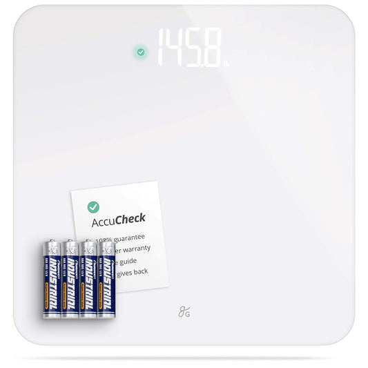 Greater Goods AccuCheck Scale for Body Weight, Bathroom Scale, Designed in St Louis, Ash Grey