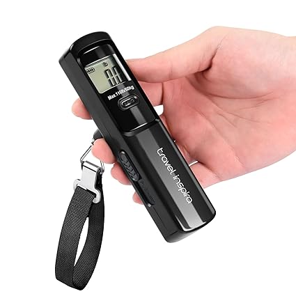travel inspira Luggage Scale Battery-Free, Travel Essentials, Portable Handheld Digital Suitcase Weight Scale for for Travel Accessories, 110lbs/50kg