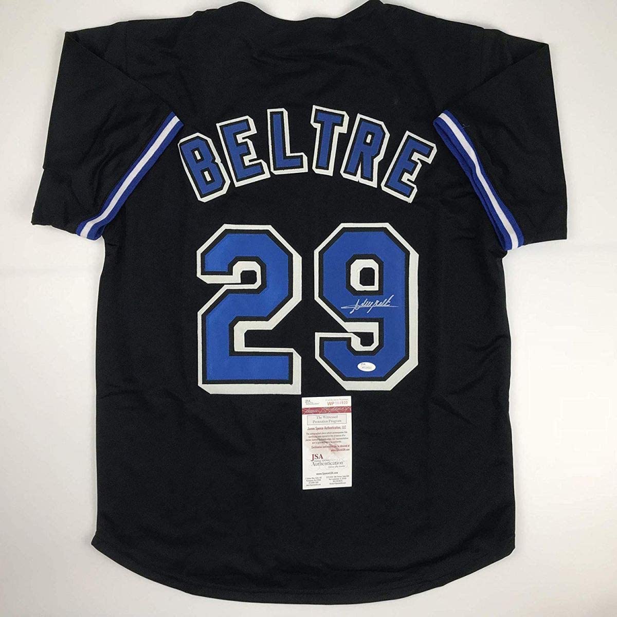 Autographed/Signed Adrian Beltre Texas Black Baseball Jersey JSA COA