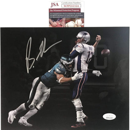 Autographed/Signed Brandon Graham Philadelphia Eagles Spotlight Game Winning Strip Sack Fumble vs. Tom Brady Super Bowl LII 52 Champions 8x10 Football Photo JSA COA - Triathlete Store