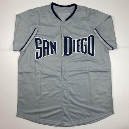 Autographed/Signed Trevor Hoffman San Diego Grey Baseball Jersey JSA COA