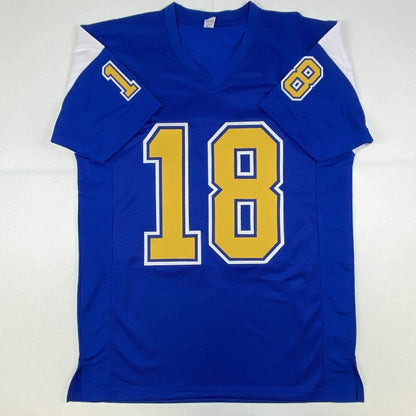 Autographed/Signed Charlie Joiner HOF 96 San Diego Royal Blue/Yellow Football Jersey JSA COA