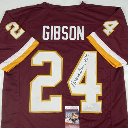 Autographed/Signed Antonio Gibson Washington Burgundy Football Jersey JSA COA