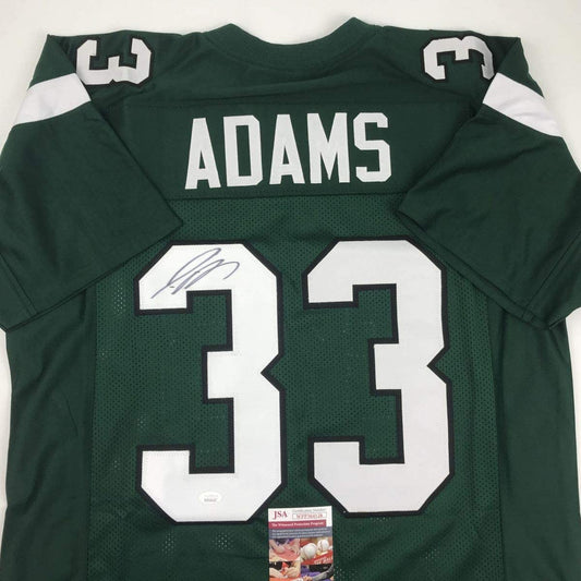 Autographed/Signed Jamal Adams New York Green 2019 Football Jersey JSA COA
