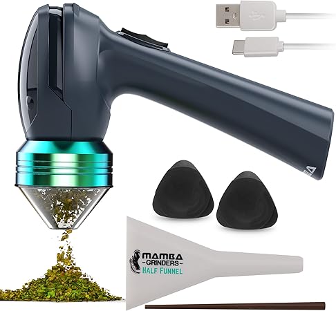 Mamba Original 1g Gray Electric Portable Herb Grinder. USB Powered Essential Kitchen Mill for Grinding