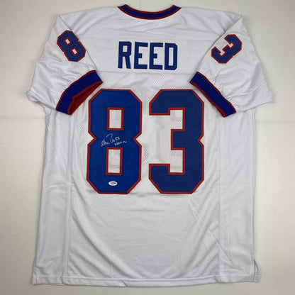 Autographed/Signed Andre Reed HOF 14 Buffalo White Football Jersey PSA/DNA COA
