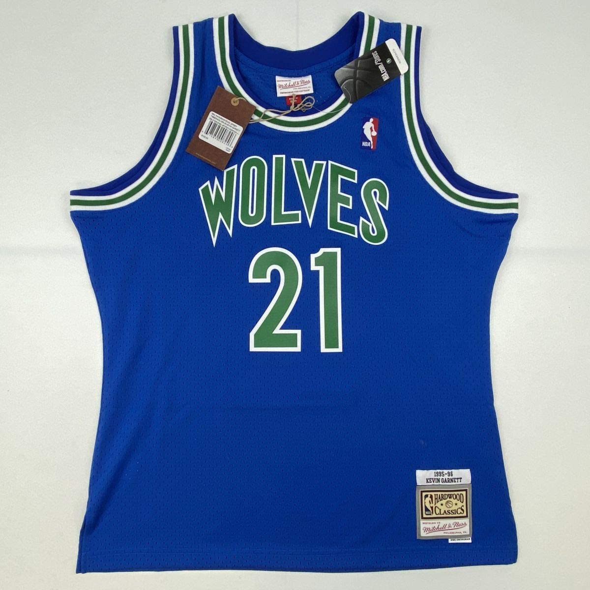Autographed/Signed Kevin Garnett Minnesota Timberwolves Blue Authentic Mitchell & Ness Basketball Jersey Fanatics COA