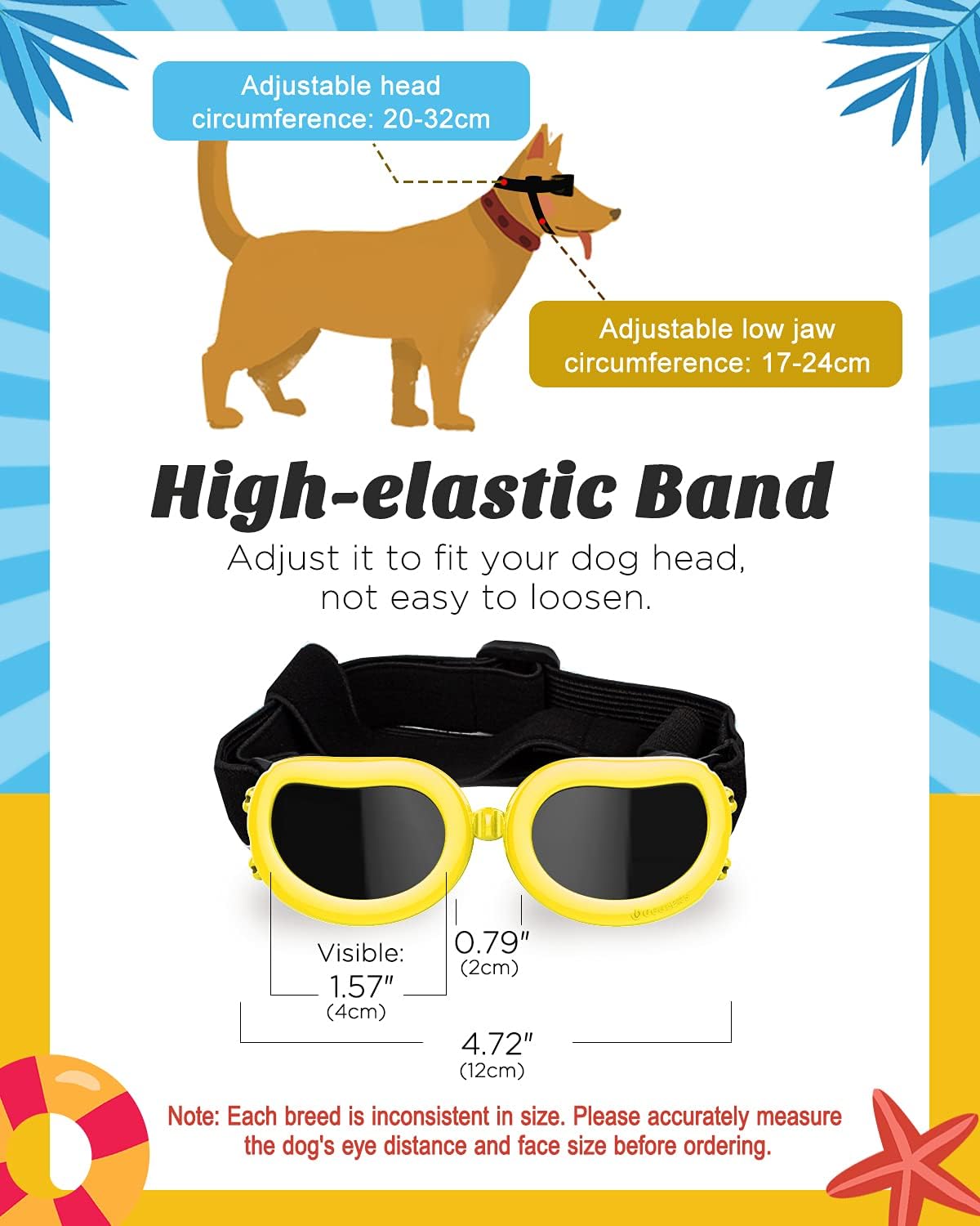 Dog goggle cute style 4 colors