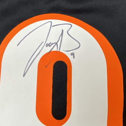 Autographed/Signed Joe Burrow Cincinnati Bengals Black Authentic Nike Game Football Jersey Fanatics COA