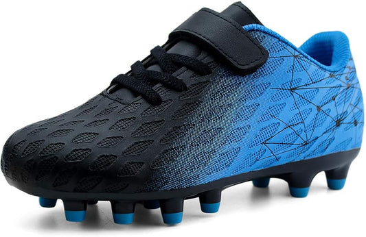 brooman Kids Firm Ground Soccer Cleats Boys Girls Athletic Outdoor Football Shoes