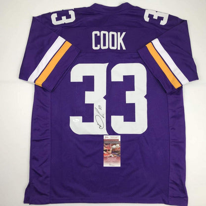 Autographed/Signed Dalvin Cook Minnesota Vikings Purple Football Jersey JSA COA