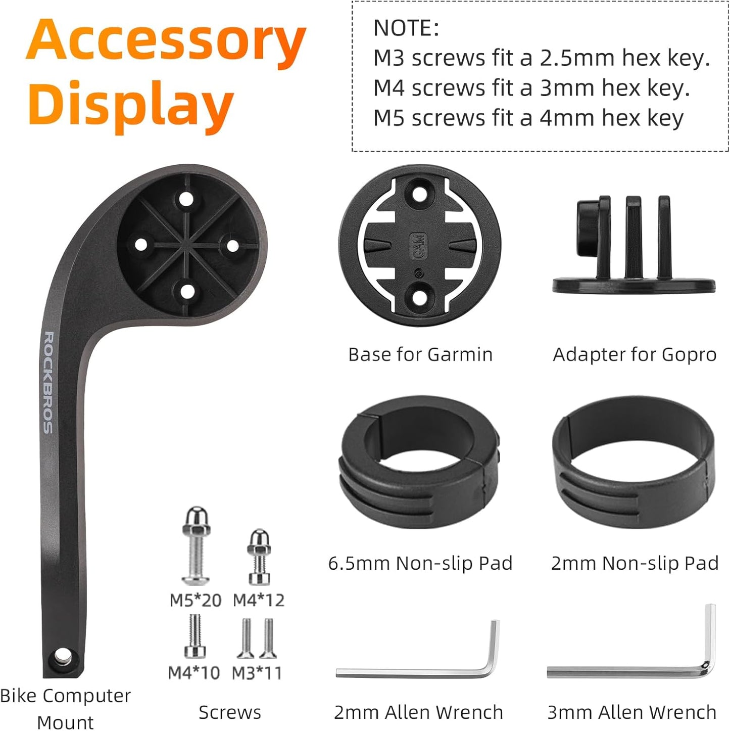 ROCKBROS GPS Bike Computer Accurate Wireless Speedometer with Backlight