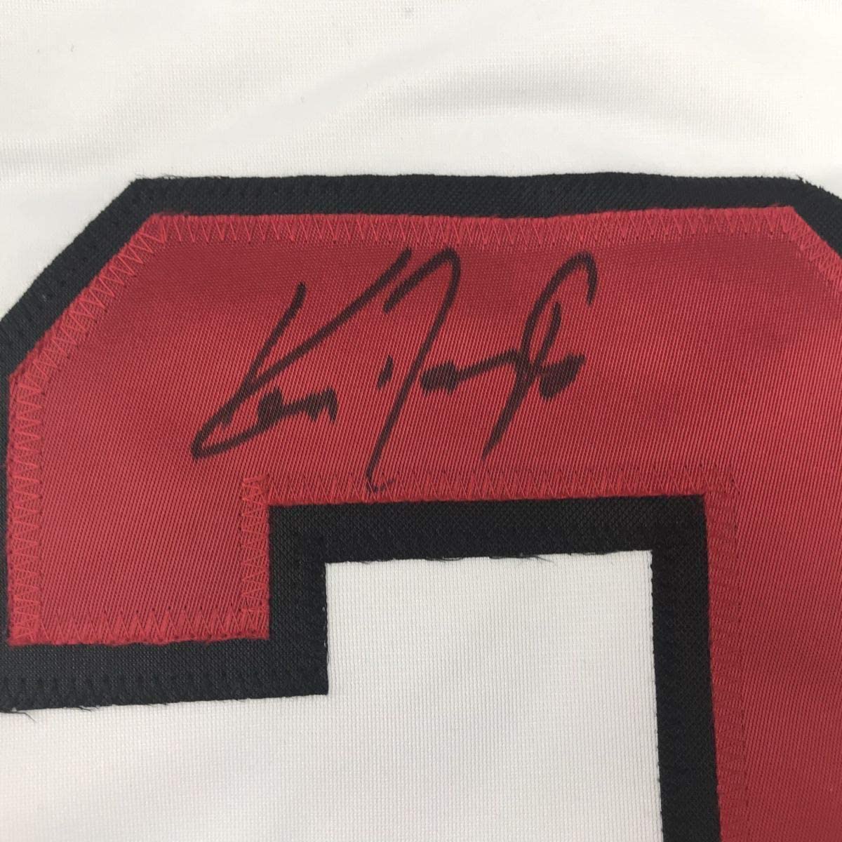 Framed Autographed/Signed Ken Daneyko 35x39 New Jersey White Hockey Jersey PSA/DNA COA