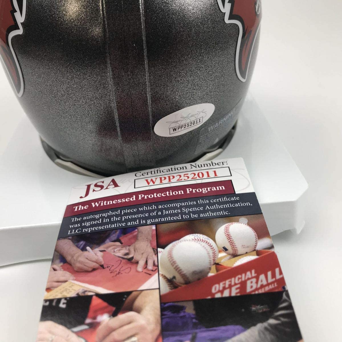 Autographed/Signed Warren Sapp Tampa Bay Buccaneers Mini Football Helmet PSA/DNA COA