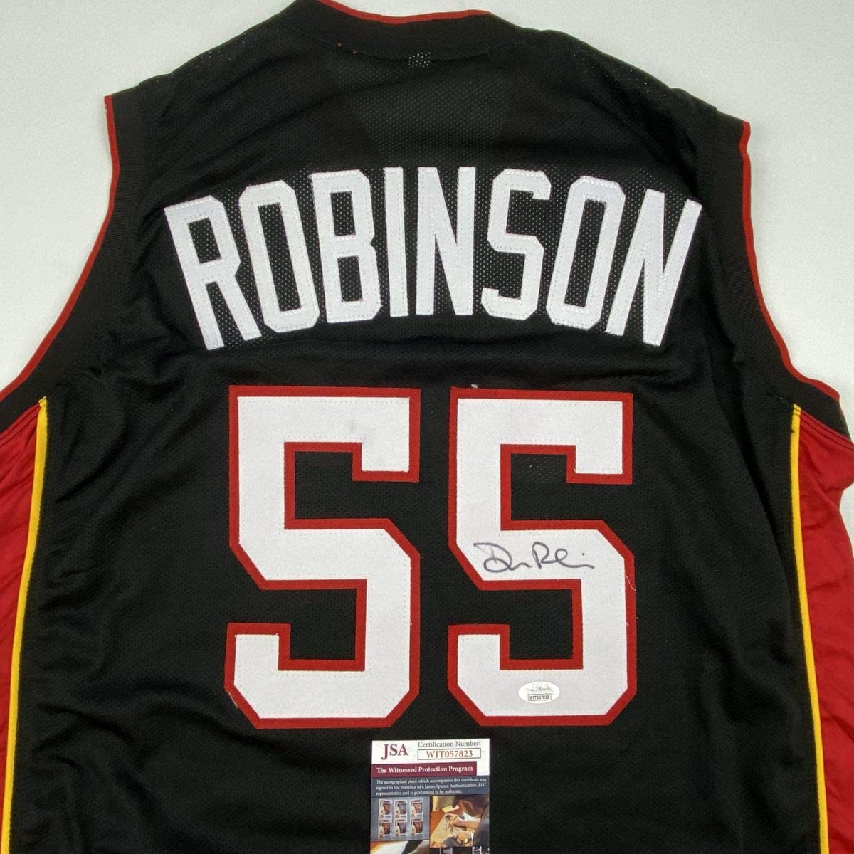 Autographed/Signed Duncan Robinson Miami Black Basketball Jersey JSA COA