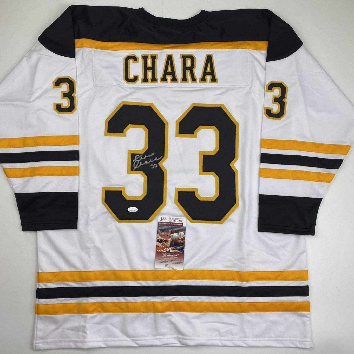 Autographed/Signed Zdeno Chara Boston White Hockey Jersey JSA COA