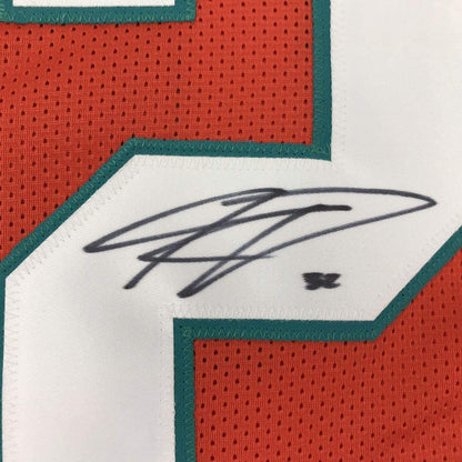 Autographed/Signed Kenyan Drake Miami Orange Football Jersey JSA COA