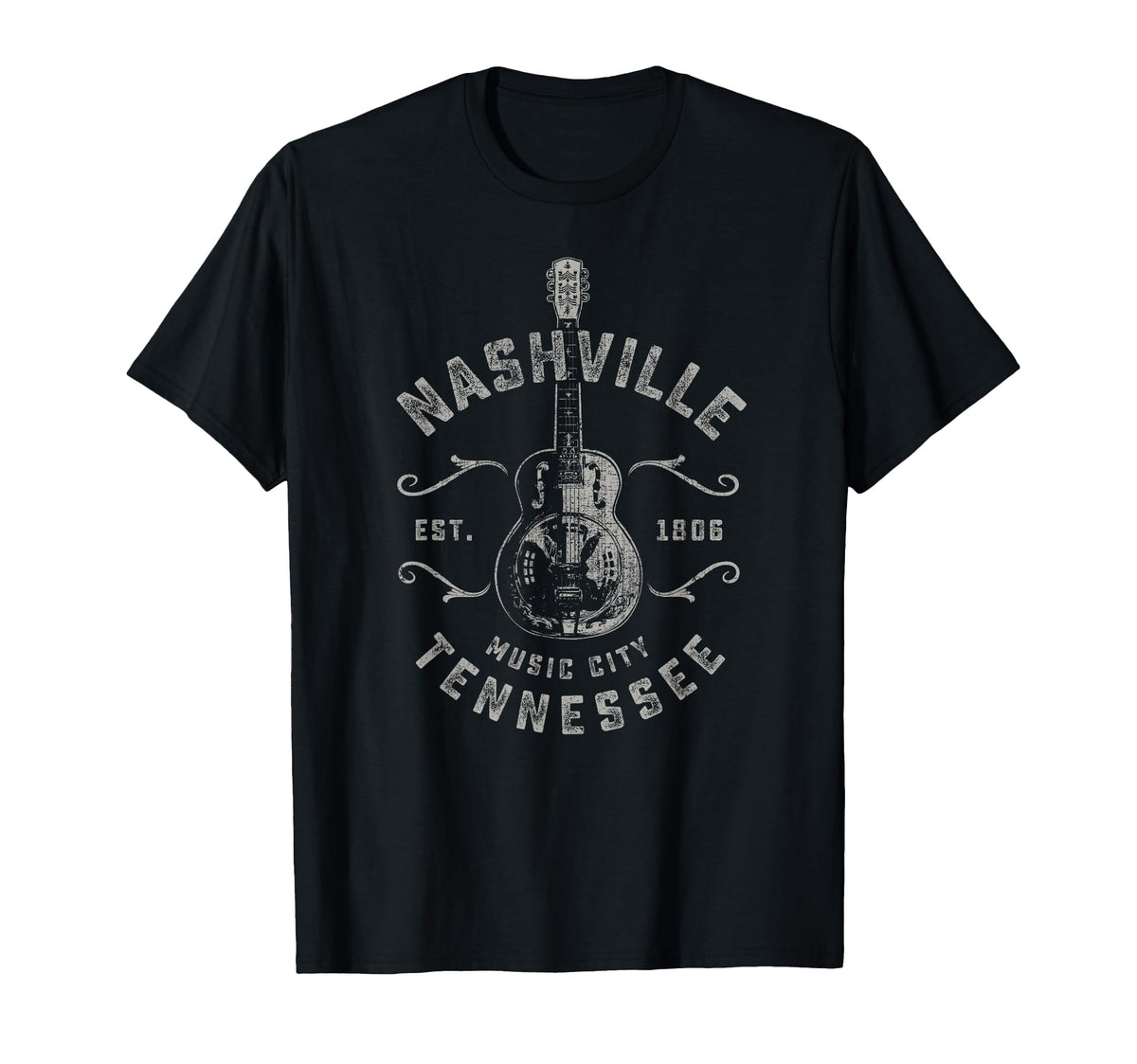 Nashville Music City Usa T-Shirt - Casual Everyday Wear Unisex