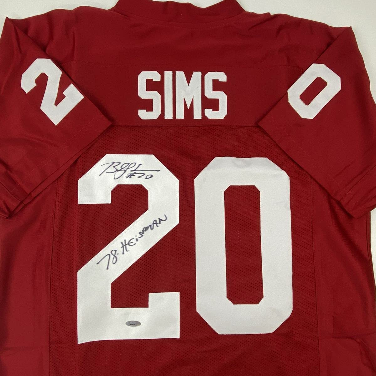 Autographed/Signed Billy Sims 78 Heisman Oklahoma Maroon College Football Jersey Tristar COA Holo Only