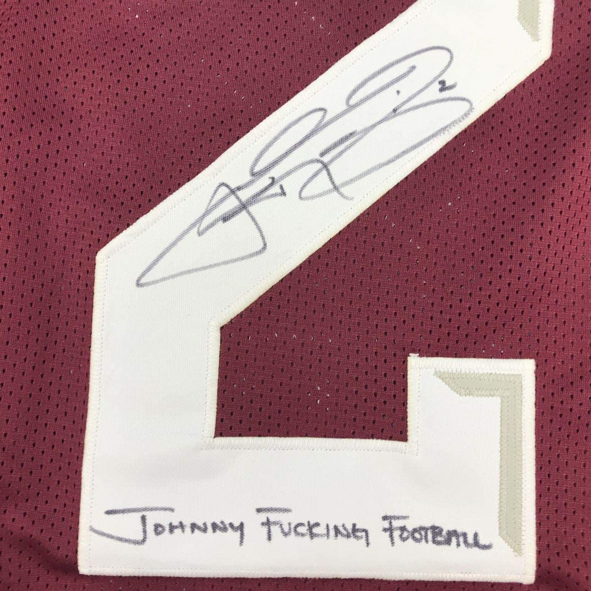 Autographed/Signed Johnny FN Football Manziel Texas A&M Maroon College Jersey JSA COA