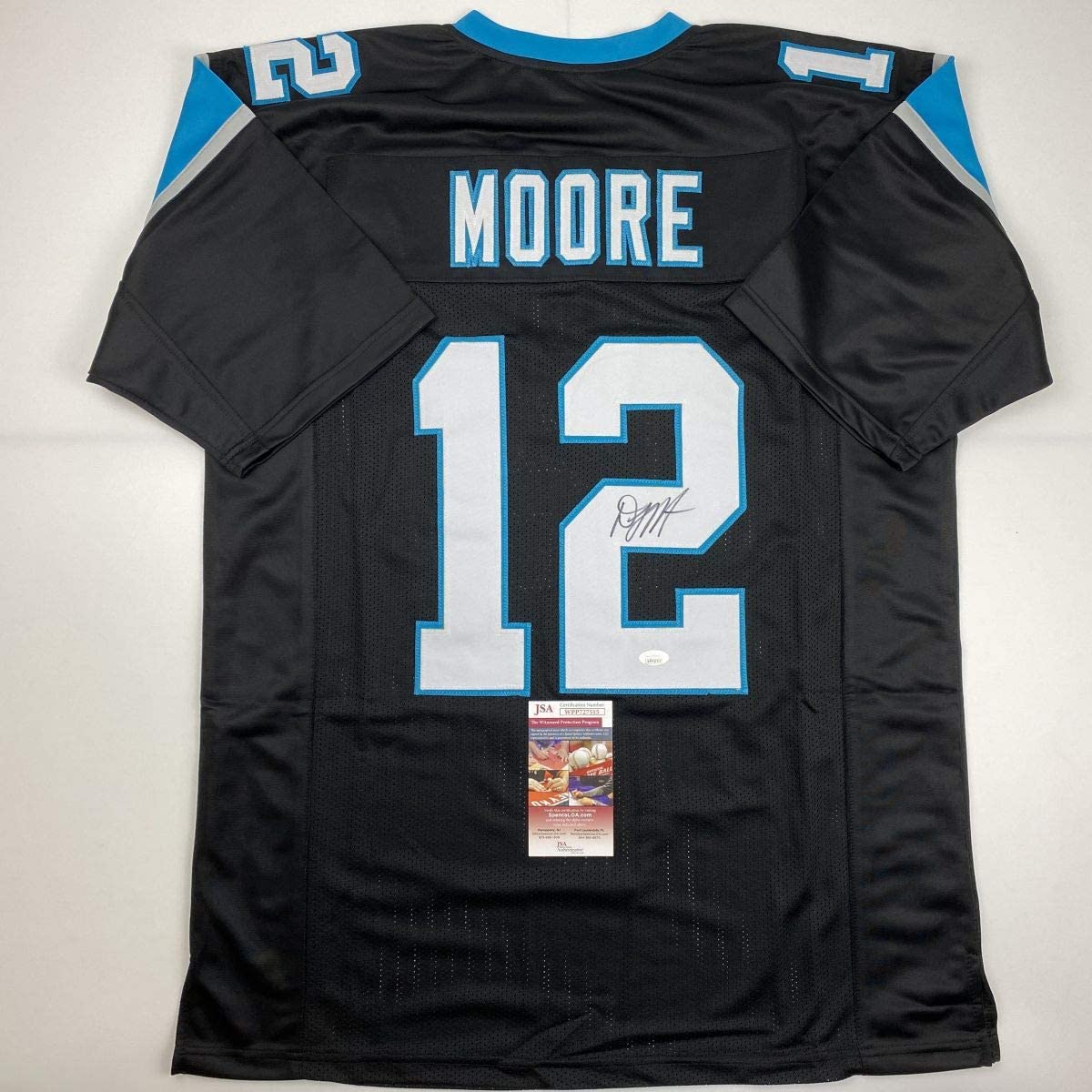 Autographed/Signed DJ D.J. Moore Carolina Black Football Jersey JSA COA