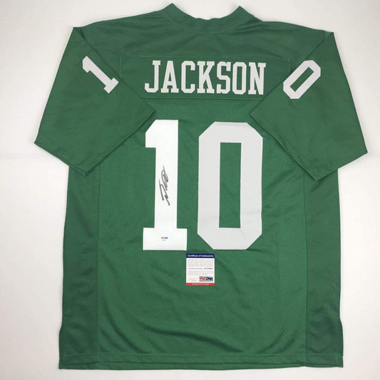 Autographed/Signed DeSean Jackson Philadelphia Kelly Green Football Jersey PSA/DNA COA
