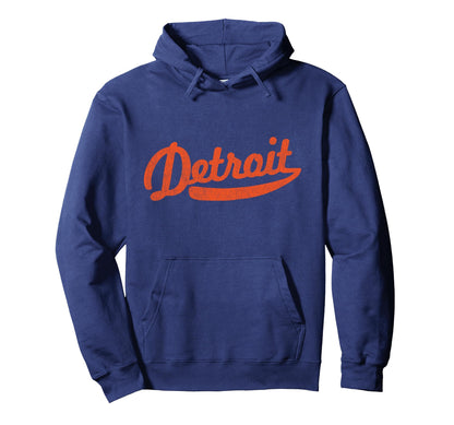 Distressed Detroit Baseball Stuff Detroit Hoodie - Graphic Print for Adults