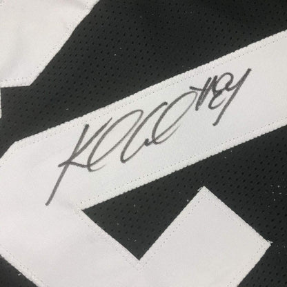 Framed Autographed/Signed Keelan Cole 35x39 Jacksonville Black Football Jersey JSA COA