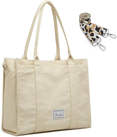 Newshows Canvas Tote Bag for Women Crossbody Bag Shoulder Purse Handbag Large for Work, Travel