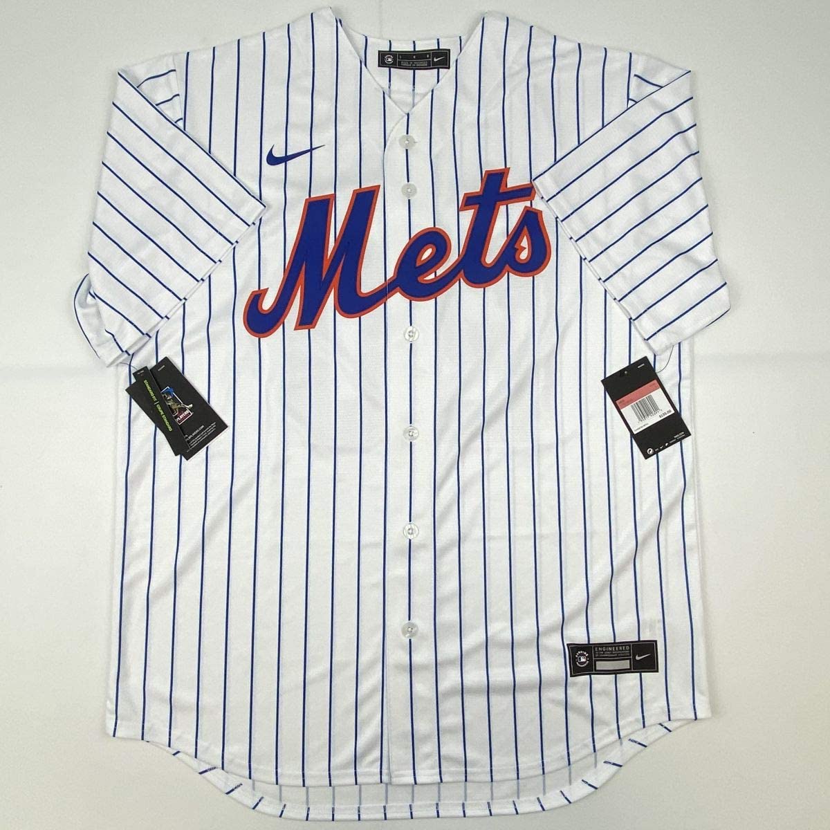 Autographed/Signed Pete Alonso New York Mets Authentic Pinstripe Nike Baseball Jersey Fanatics COA