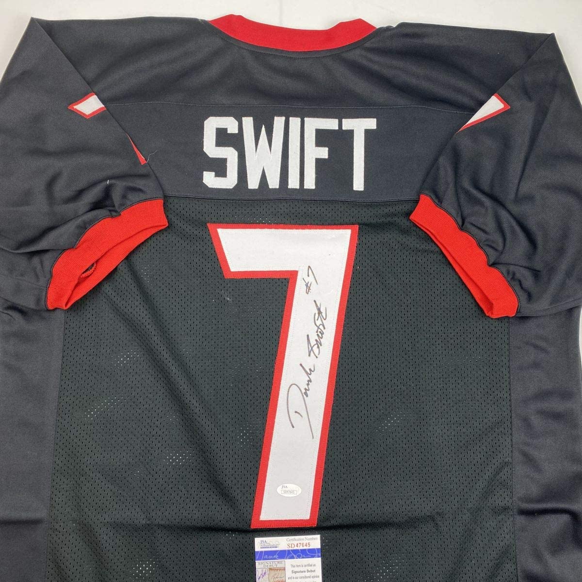 Autographed/Signed D'Andre Swift Georgia Black College Football Jersey JSA COA