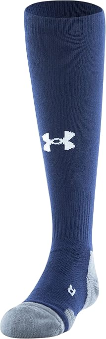 Under Armour Kids Solid Game Socks in Tropic Pink/Black with Model Ua-u457gdxl