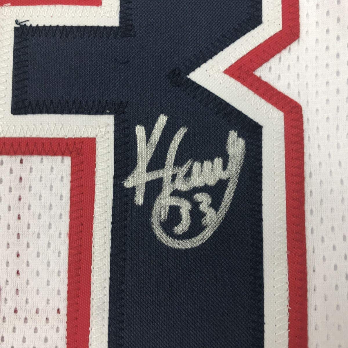 Autographed/Signed Kevin Faulk New England White Football Jersey JSA COA
