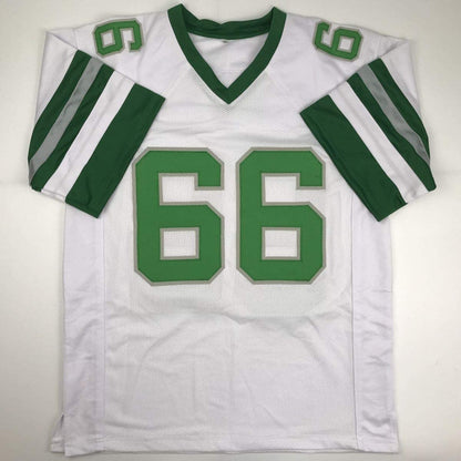 Autographed/Signed Bill Bergey Philadelphia White Football Jersey JSA COA