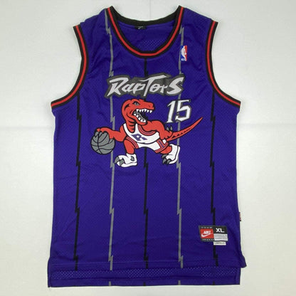 Autographed/Signed Vince Carter Toronto Raptors Purple Basketball Jersey Beckett BAS COA