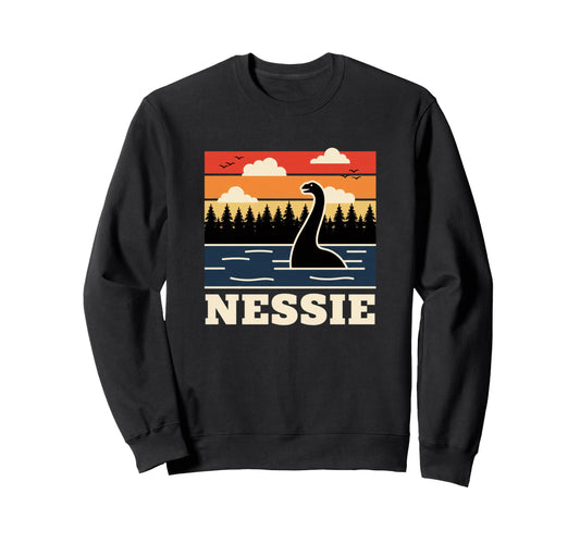 Nessie Loch Ness Monster Cryptid Sweatshirt - Aesthetic Graphic for Adults