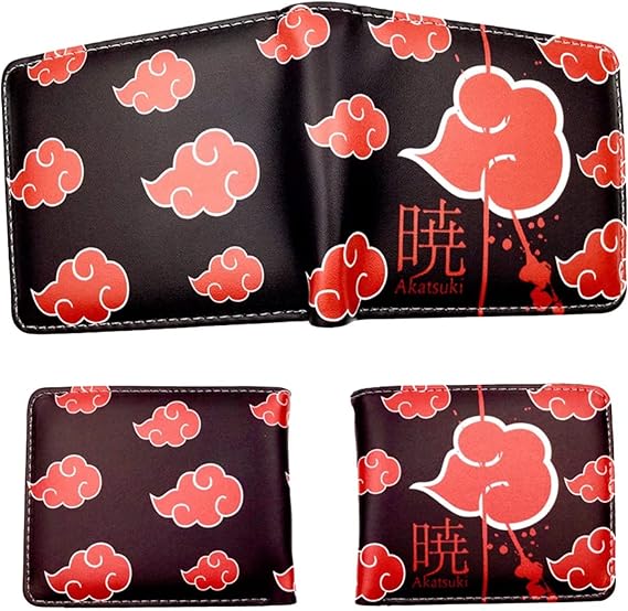 DUOAMARE Anime Men'S Wallets, Card Cases & Money Organizers Leather Rfid Blocking Bifold Stylish Chain Wallets For Men Women