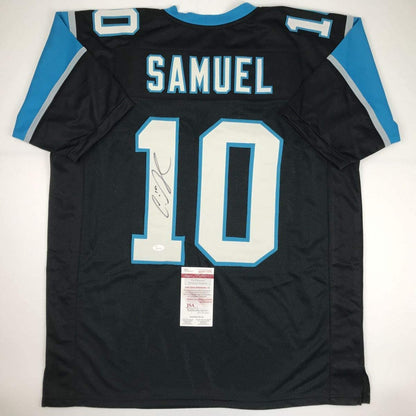 Autographed/Signed Curtis Samuel Carolina Black Football Jersey JSA COA