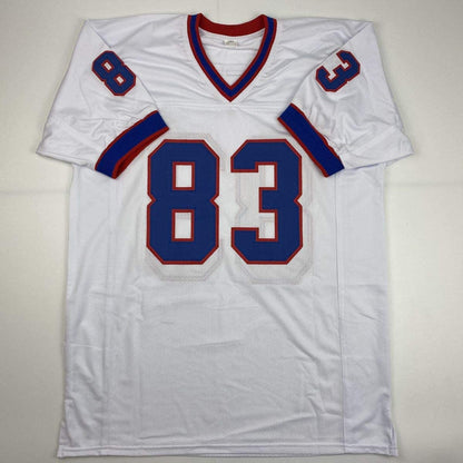 Autographed/Signed Andre Reed Buffalo White Football Jersey JSA COA