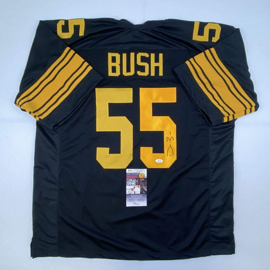 Autographed/Signed Devin Bush Pittsburgh Color Rush Football Jersey JSA COA