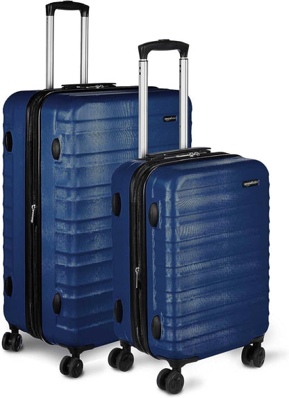 Amazon Basics 2-Piece Set Hardside Spinner, Black