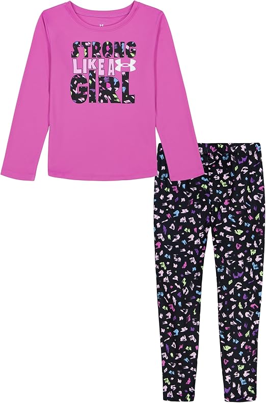Under Armour baby-girls Long Sleeve Shirt and Legging Set, Durable Stretch and Lightweight