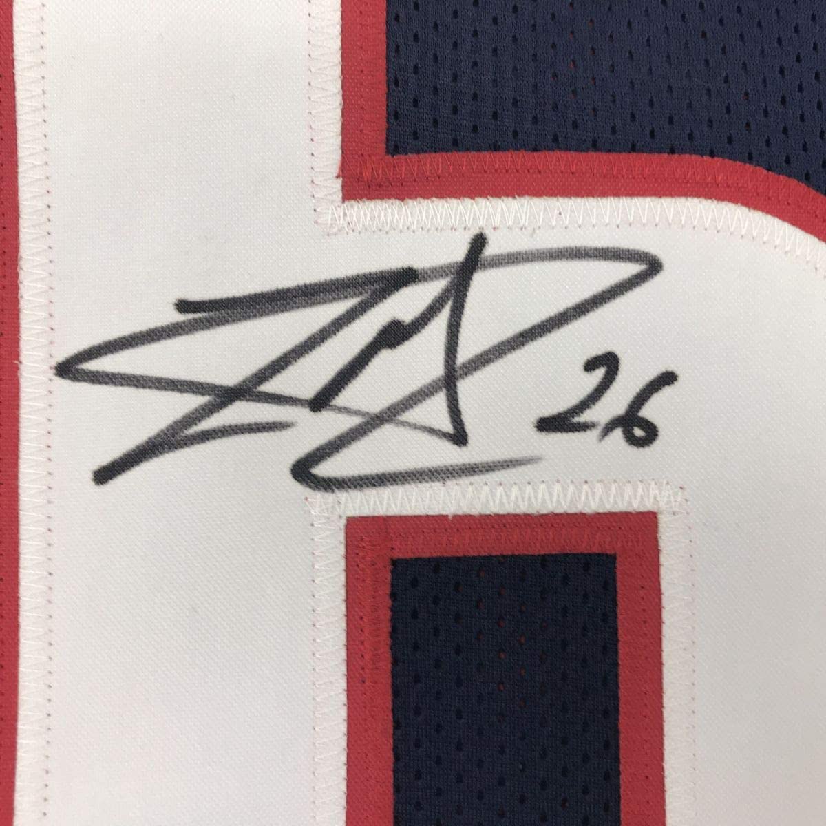 Autographed/Signed Lamar Miller Houston Blue Football Jersey JSA COA